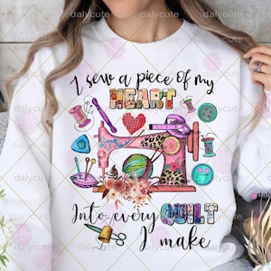 Sewing Life PNG, Quilting Quote, Crafting Sublimation Hand Drawn Design Digital Download