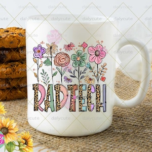 Rad Tech Png Floral, Retro Radiology  Nurse Fall Flower, Healthcare Worker Sublimation Digital