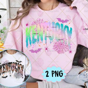 Kentucky PNG, Halloween Png, Spooky Kentucky, Kentucky State Leopard, Spooky Vibes Png, Trendy Kentucky Shirt Cute Ghost Spooky Mama Design