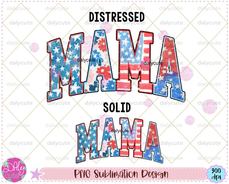 American Mama PNG, 4th Of July Png, America Png, Mama Png, Retro Mama, Independence Day, USA Png, Fourth Of July, American Flag Watercolor