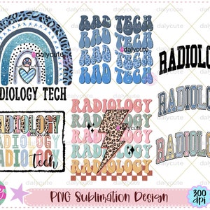 Retro Radiology PNG, Rad Tech Shirt Design, Radiologic Technologist, Bundle CT Tech Sublimation, Radiology Life Gift Instant Download