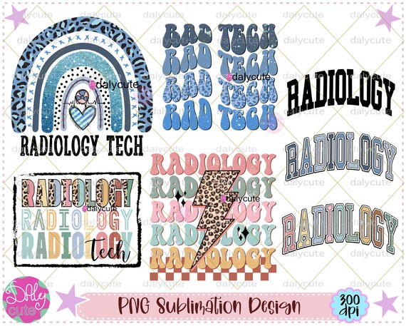 Retro Radiology PNG, Rad Tech Sublimation Design, Radiologic Technologist Gift (Digital Download)