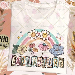 PNG floral de laboratorio, flor bohemia de laboratorio, descarga digital de flores de primavera de vida de enfermera arcoíris