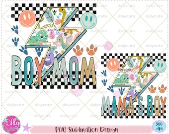 Boy Mom & Mama's Boy-dinosaurus PNG: mama en ik-sublimatie (digitale download)