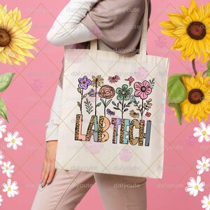 Lab Tech PNG, Spring Lab Tech Png, Flower Nurse Png, Laboratory Png, Retro Flower Lab Tech, Spring Vibes Png, Floral Nurse Boho, Rad Tech Png