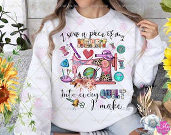 Sewing Life-png: quilten en knutselen sublimatieontwerp (digitale download)