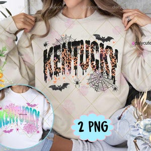 Kentucky PNG, Halloween Png, Spooky Kentucky, Kentucky State Leopard, Spooky Vibes Png, Trendy Kentucky Shirt Cute Ghost Spooky Mama Design