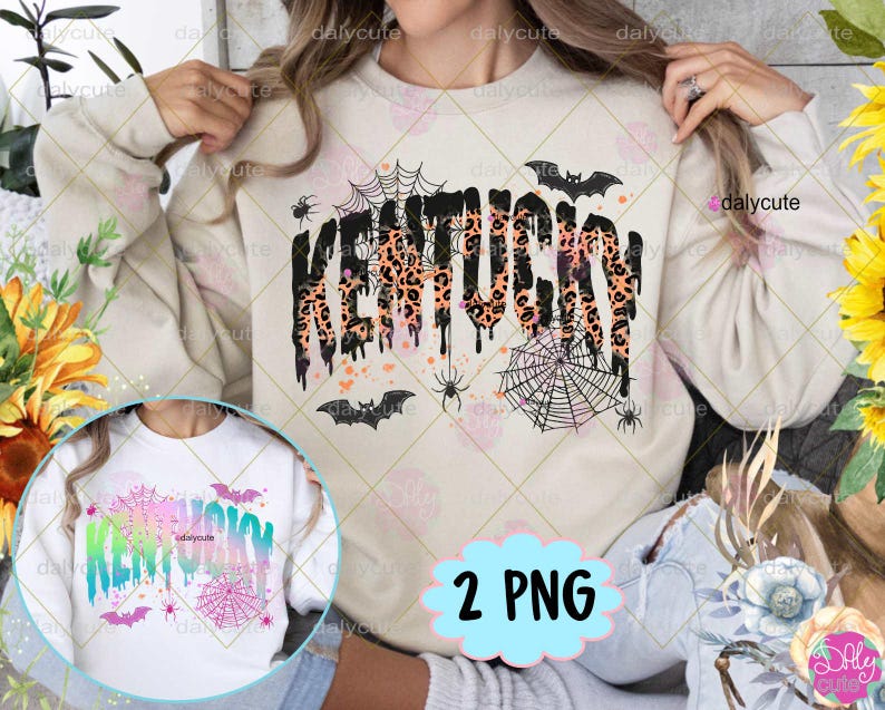 Kentucky PNG, Halloween Png, Spooky Kentucky, Kentucky State Leopard, Spooky Vibes Png, Trendy Kentucky Shirt Cute Ghost Spooky Mama Design