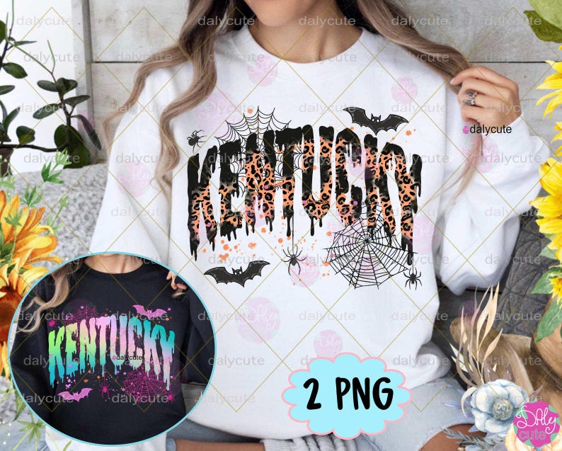 Kentucky PNG, Halloween Png, Spooky Kentucky, Kentucky State Leopard, Spooky Vibes Png, Trendy Kentucky Shirt Cute Ghost Spooky Mama Design