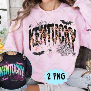 Kentucky PNG, Halloween Png, Spooky Kentucky, Kentucky State Leopard, Spooky Vibes Png, Trendy Kentucky Shirt Cute Ghost Spooky Mama Design
