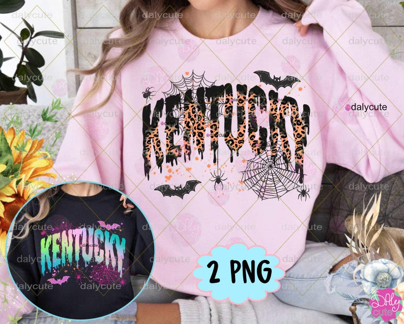 Kentucky PNG, Halloween Png, Spooky Kentucky, Kentucky State Leopard, Spooky Vibes Png, Trendy Kentucky Shirt Cute Ghost Spooky Mama Design