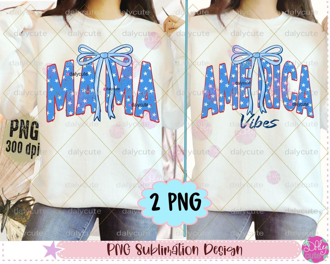 American Mama PNG, 4th of July Png, America Bow, Retro Mama Png ...