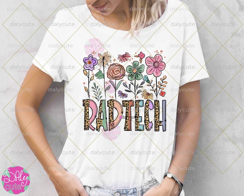 Rad Tech Flower PNG, Retro Radiology Boho Floral, Nurse Spring Png, Spring Vibes, Easter Spring Sublimation Digital