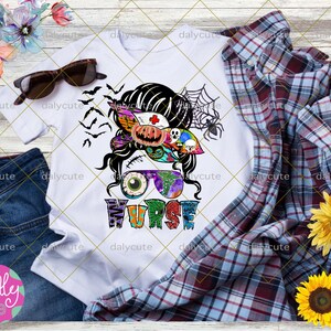 Spooky Nurse Halloween PNG, Medical Sublimation Design (Digital Download) image 2