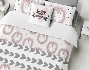 modern kids bedding light pink pink hedgehog bedding set modern kids bedding etsy modern kids bedding light pink pink hedgehog bedding set modern kids bedding etsy