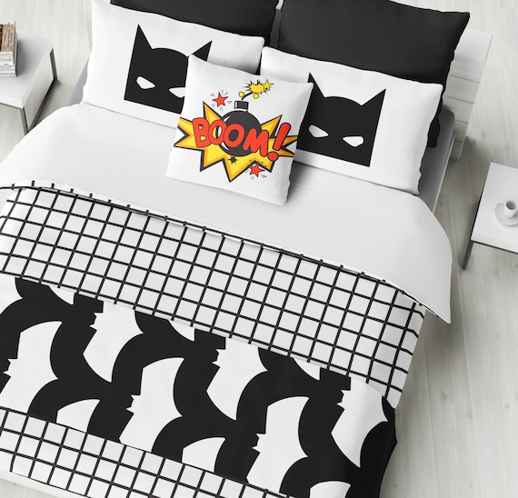 Comic Book Bat Bedding Etsy