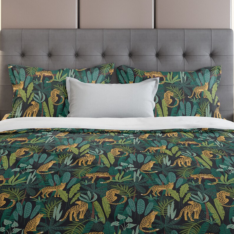 Jungle Cat Cheetah Bedding Etsy