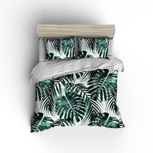 Tropical Leaf forest green Bedding image 3