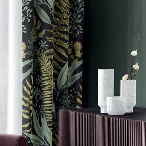 Vintage Forest Fern Window Curtains - Window Covering