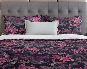 Chinese Dragon Floral Pink  Bedding