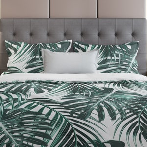 Tropical Leaf forest green Bedding image 1