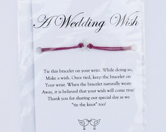A Wedding Wish - Wish Bracelets - Custom Wedding Table Favors Your Guests Will Love! (Wedding Jewelry, Bridesmaid Gifts, Wedding Favors)