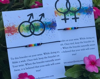 Pride Bracelt (LGBTQ+, Gay, Lesbian, Pride Month, Rainbow, Venus, Mars)