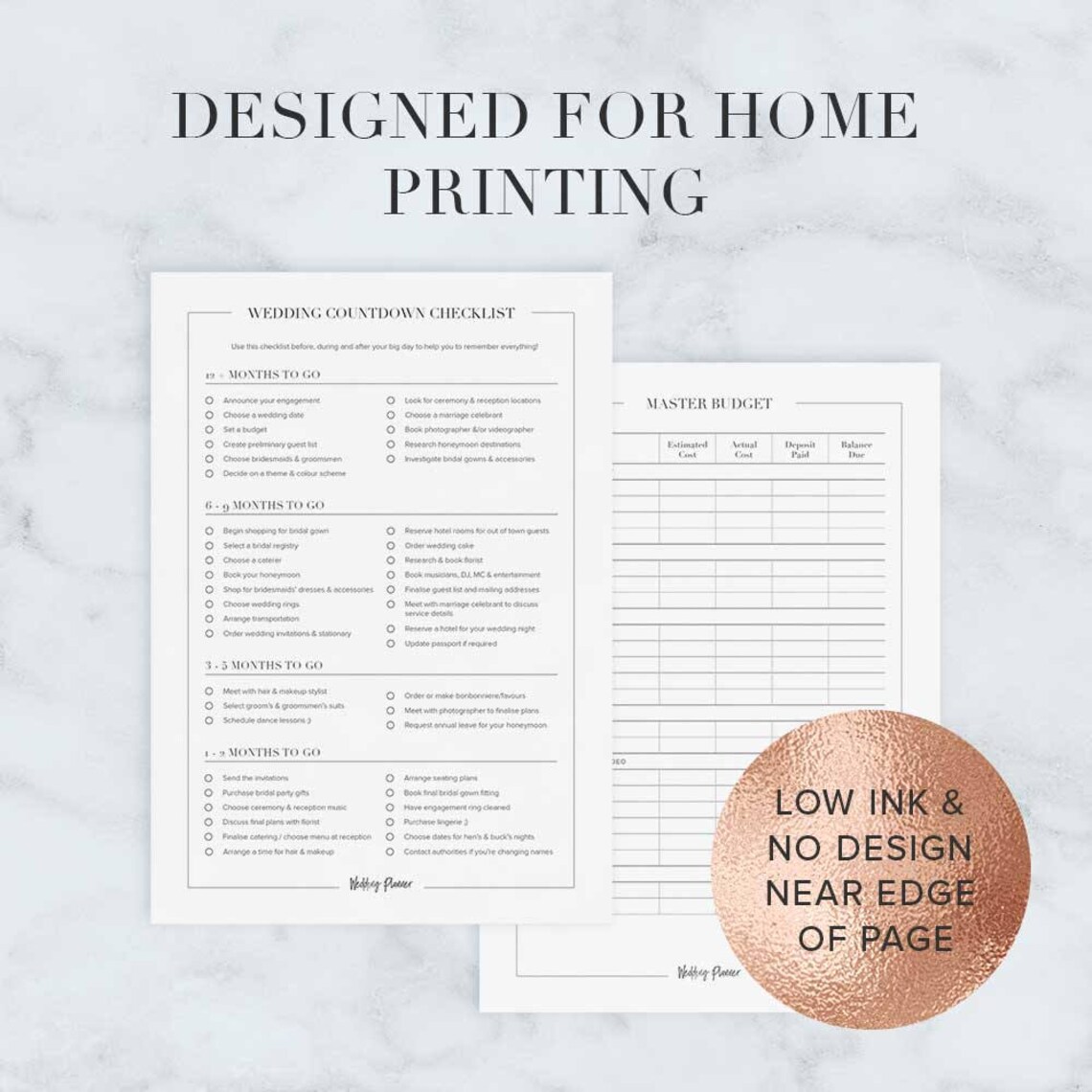 PRINTABLE Wedding Planner | DIY Wedding Binder | Personalised Wedding ...