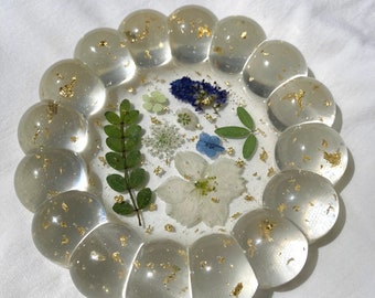 Flowers and Ferns Bubble Jewelry Tray