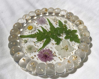 Flowers and Ferns Bubble Jewelry Tray