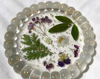 Flowers and Ferns Bubble Jewelry Tray