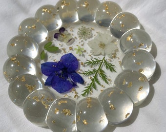 Flowers and Ferns Bubble Jewelry Tray