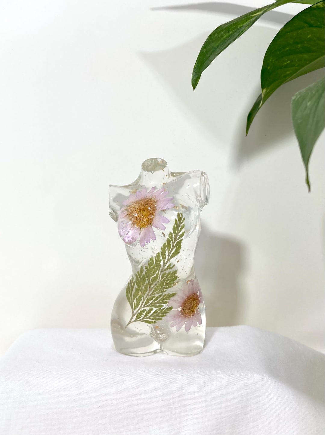 Body Figure With Pressed Flowers | Decoration Gifts | Woman Sculpture ...