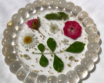 Flowers and Ferns Bubble Jewelry Tray