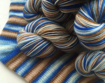 Hand dyed self striping merino sock yarn - Would You Like Me To Lie To You Now?