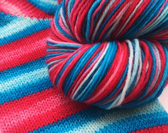 Hand dyed self striping merino sock yarn - Swim-Up Bar