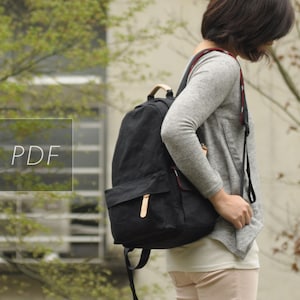 Be Strong Backpack V2 ! Multiple Pockets Backpack - Backpack PDF Sewing Pattern - with Sewing Tutorials by niizo (no supplies )