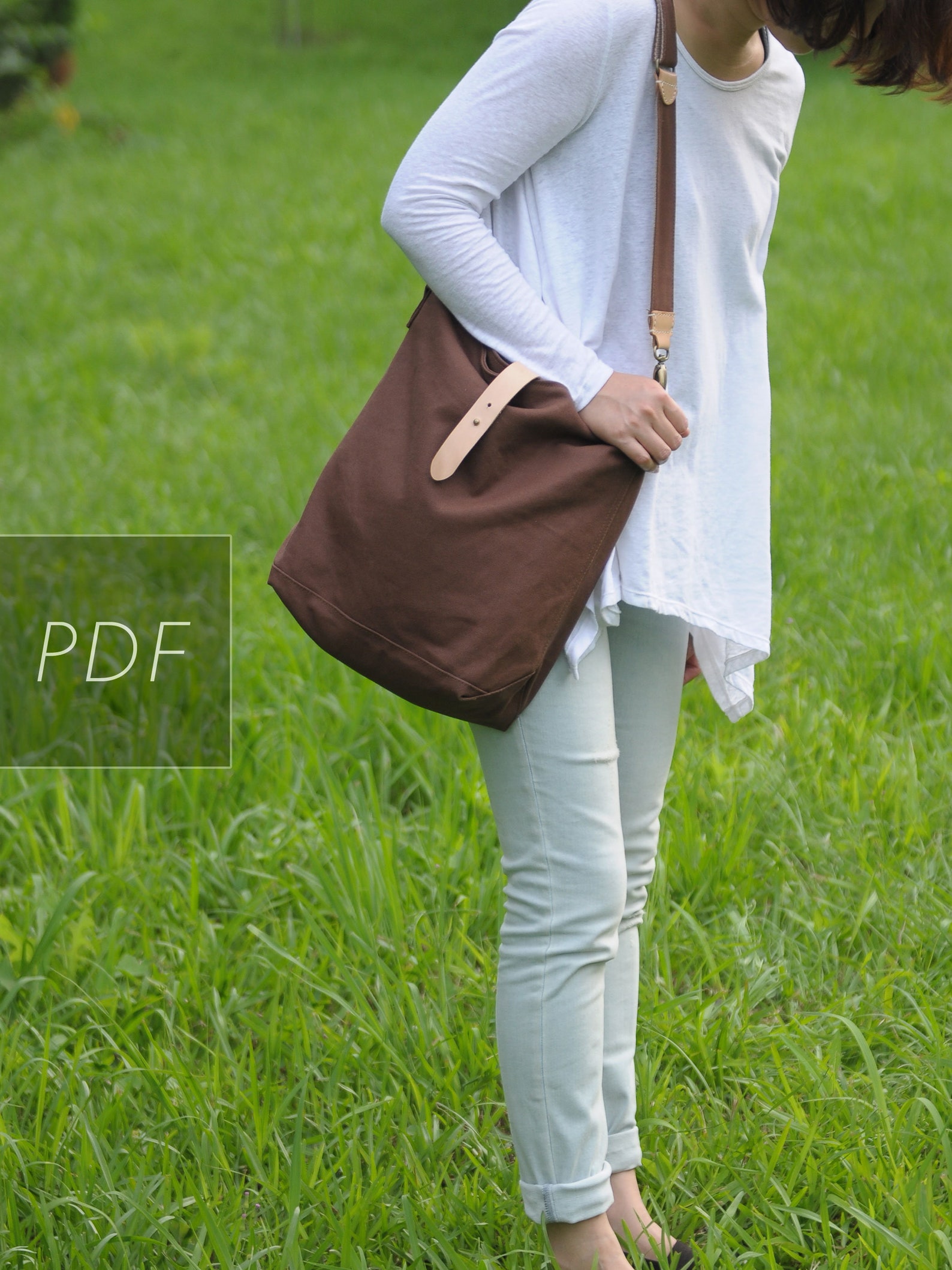 Hobo Canvas Bag Bag PDF Sewing Pattern with Sewing Etsy
