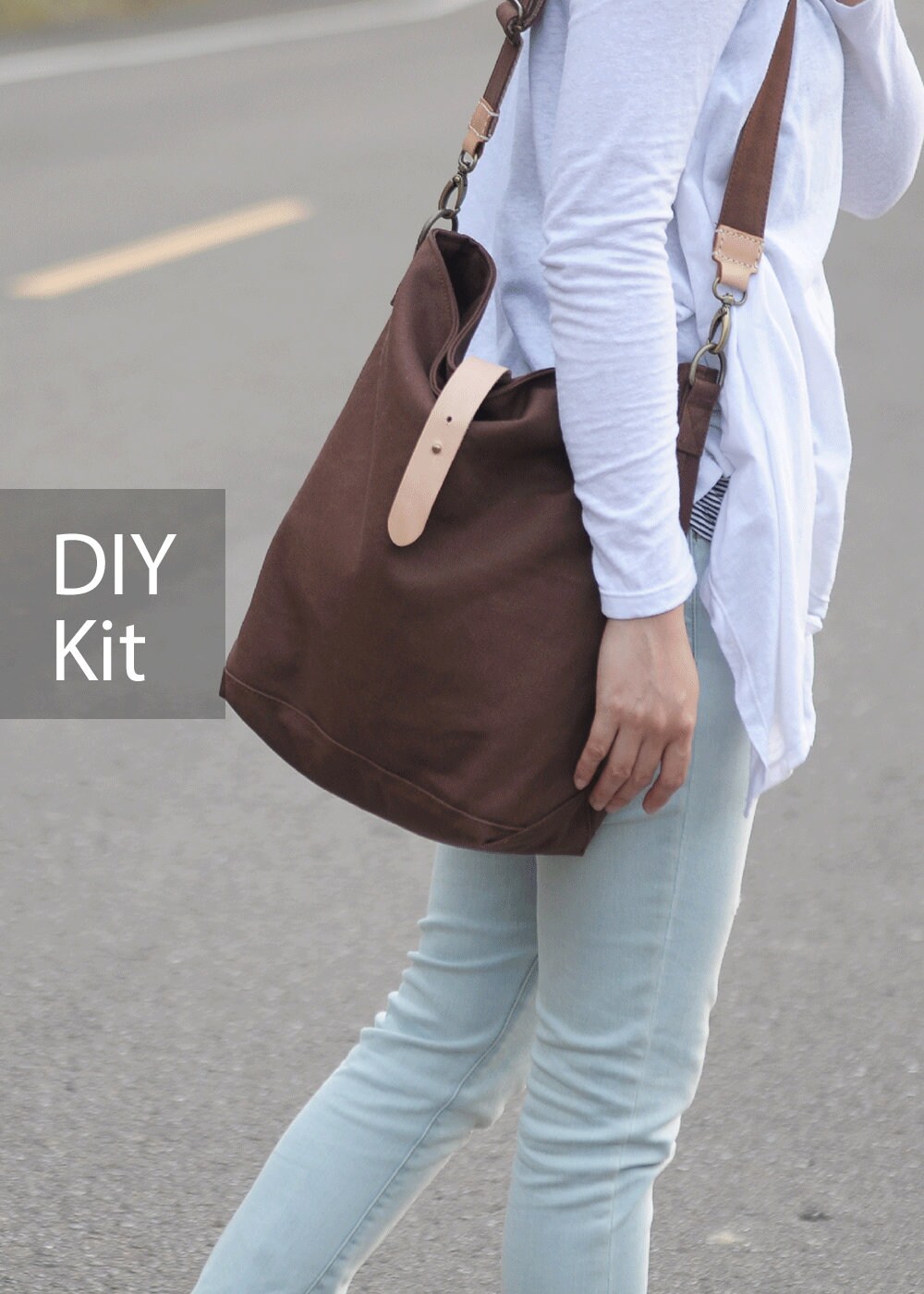 Hobo Canvas Bag DIY Kit with Sewing Pattern & Tutorials all Etsy