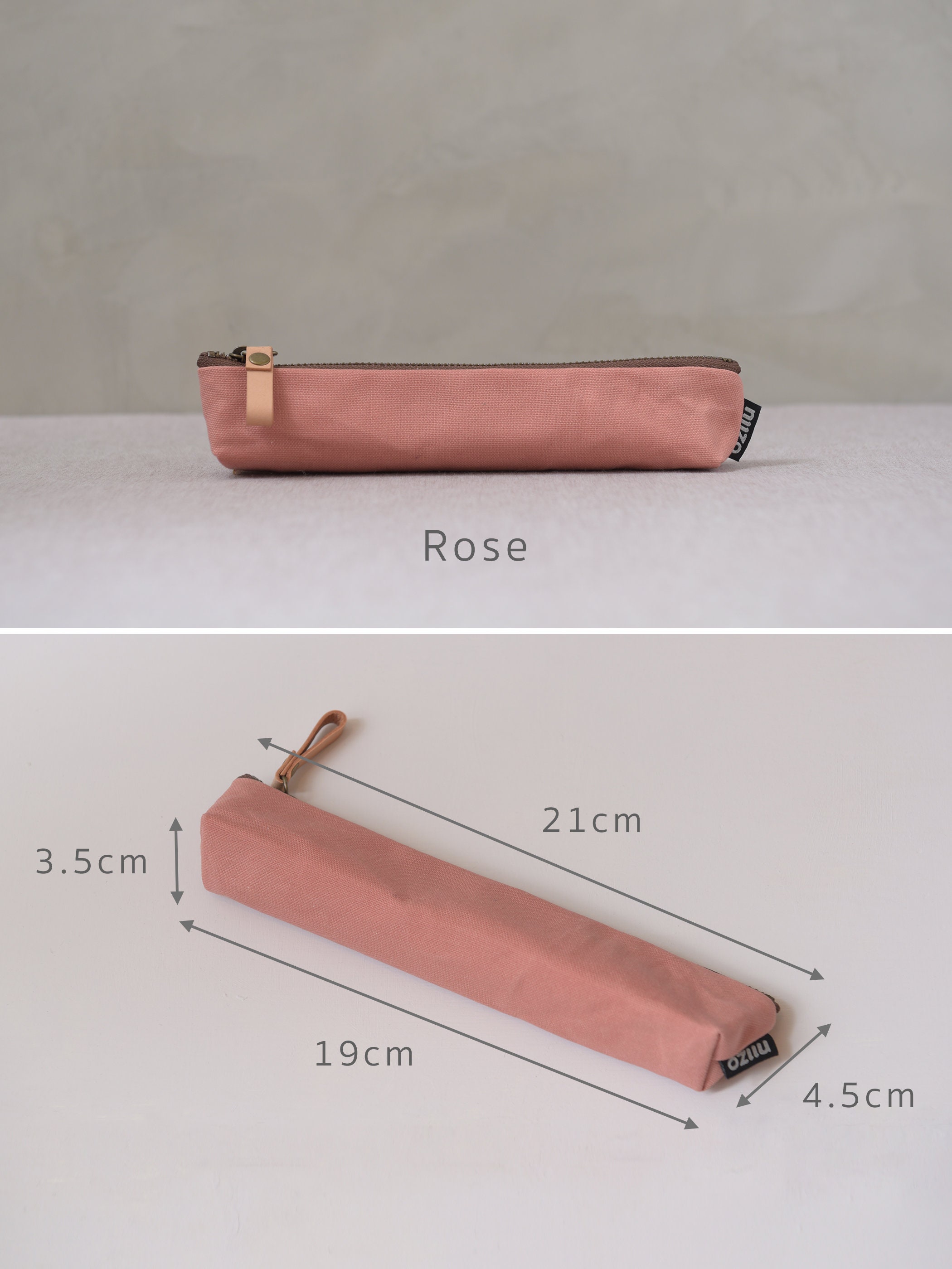 Slim pen case - Japanese waxed canvas pencil case - Shop niizo