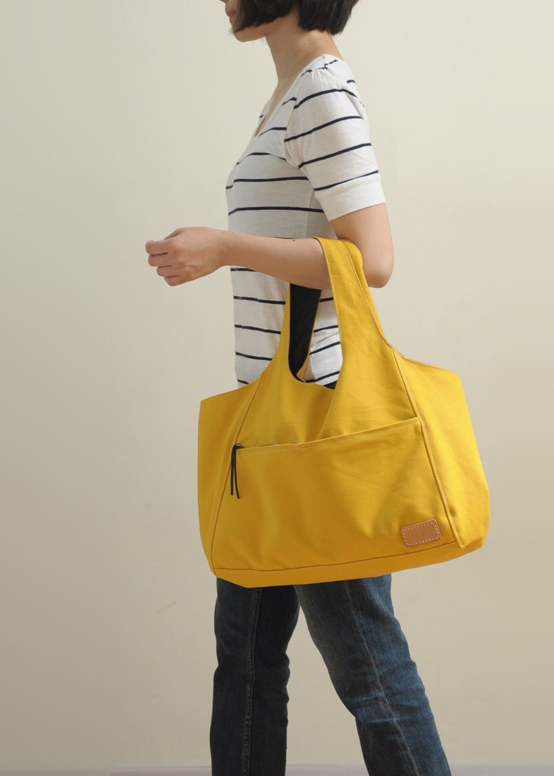 Sunny Day Canvas Bag DIY Kit with Sewing Pattern & Tutorials all the materials included image 2