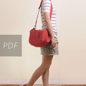 Good times Canvas Shoulder Bag - Bag PDF Sewing Pattern - with Sewing Tutorials by niizo