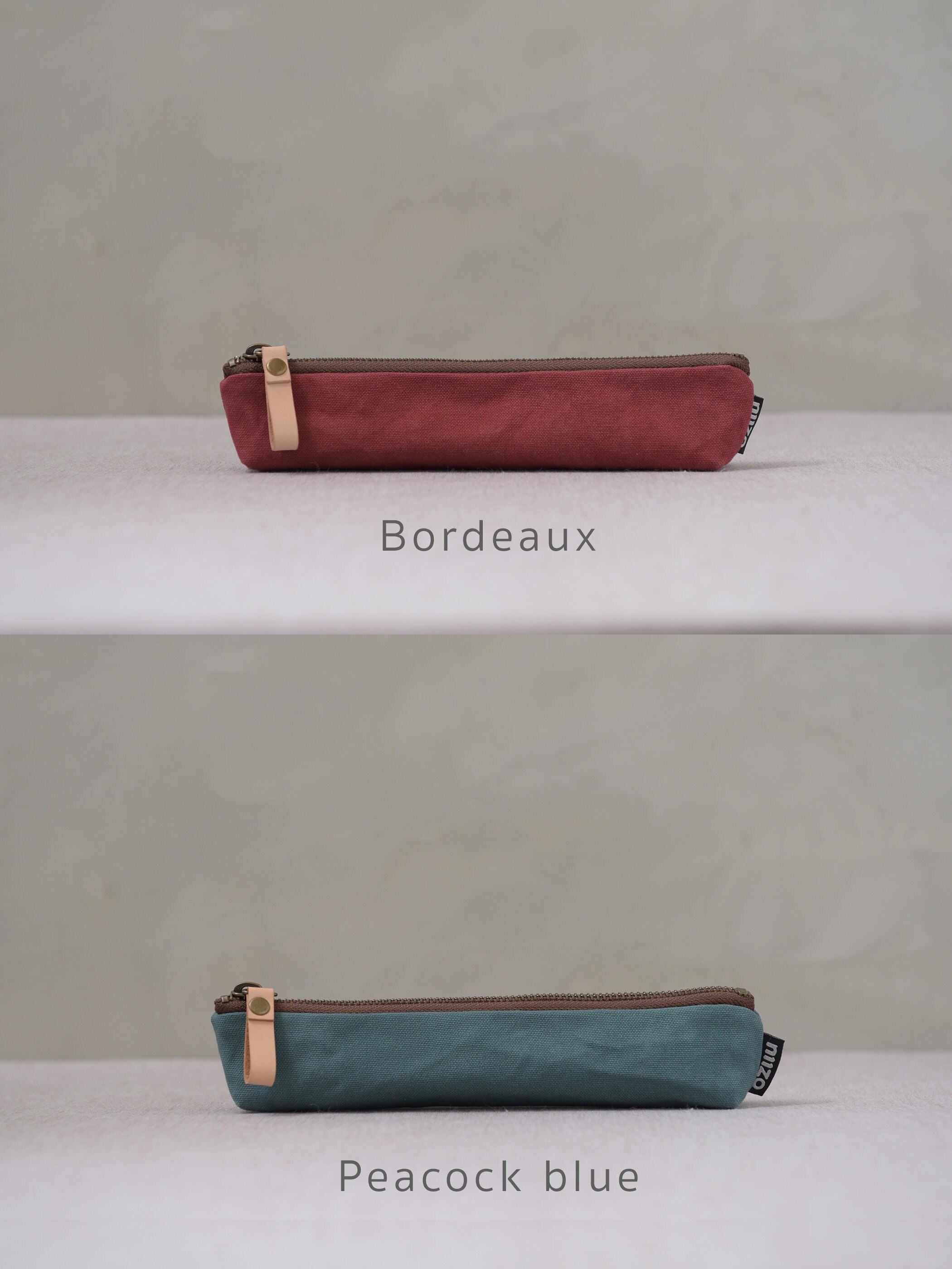 Handmade - Slim Pen Case - Japanese Waxed Canvas Pencil Case