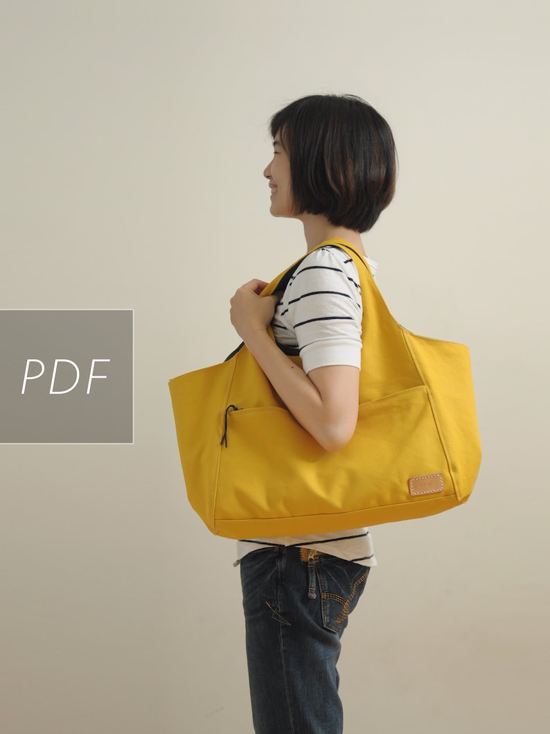 Sunny Day Canvas Bag Bag PDF Sewing Pattern with Sewing Tutorials Sewing Pattern by niizo no supplies image 1