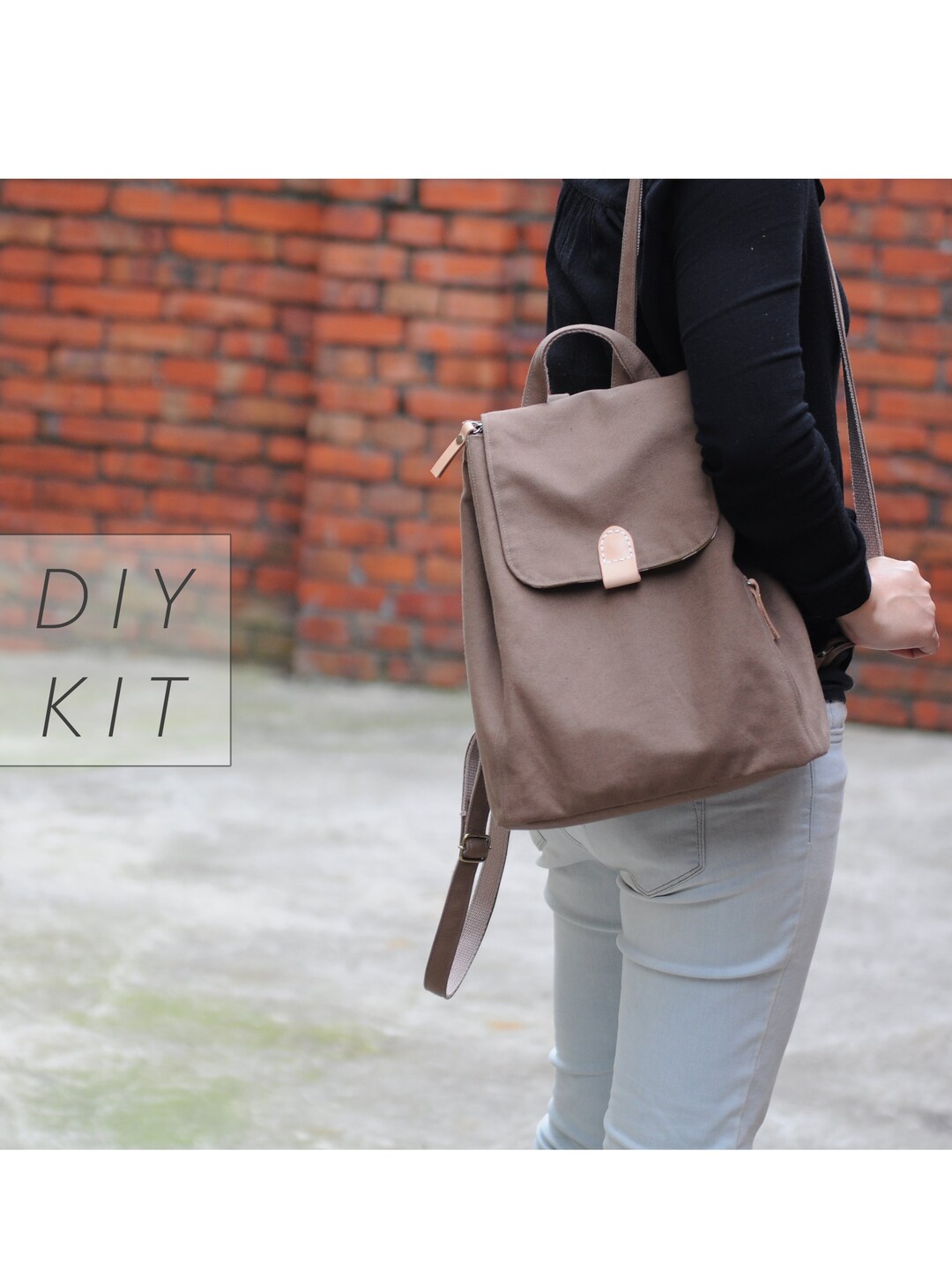 Simple Day Casual Backpack DIY Kit With Sewing Pattern & Tutorials all ...