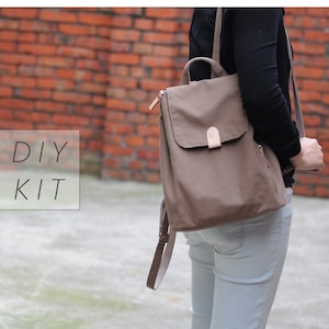 Simple Day Casual Backpack - DIY Kit with Sewing Pattern & Tutorials (all the materials included)