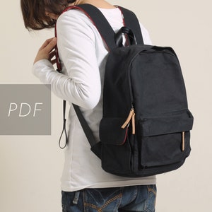 Be Strong ! Multiple Pockets Backpack - Bag PDF Sewing Pattern - with Sewing Tutorials by niizo (no supplies )