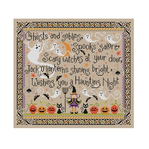 Haunting Night - Durene J Cross Stitch Pattern - DJXS2291