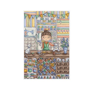 Haberdashery Shop - Durene J Cross Stitch Pattern - DJXS2447