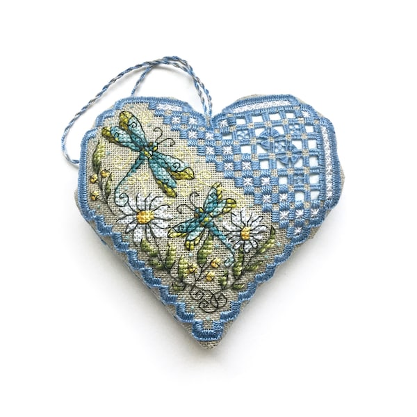 Dragonfly Ornament - Cross Stitch And Hardanger Pattern - Durene J Cross Stitch - DJE1023